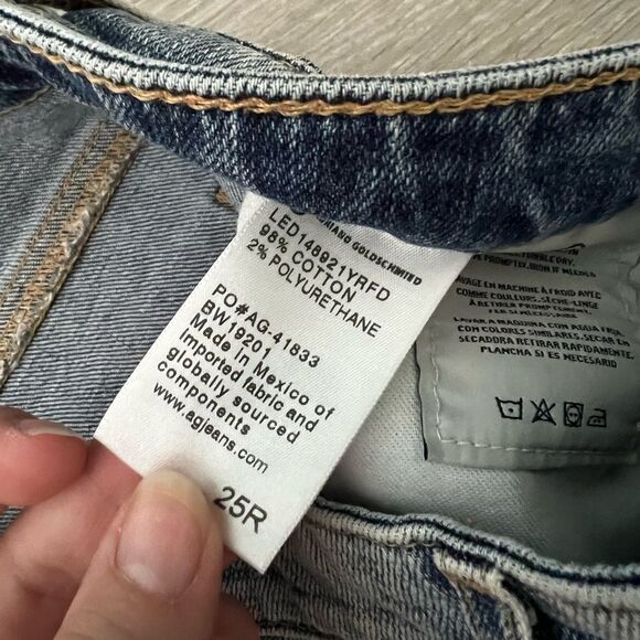 AG Adriano Goldschmied Hailey Ex Boyfriend Short Rolled up Size 25 - Picture 5 of 7